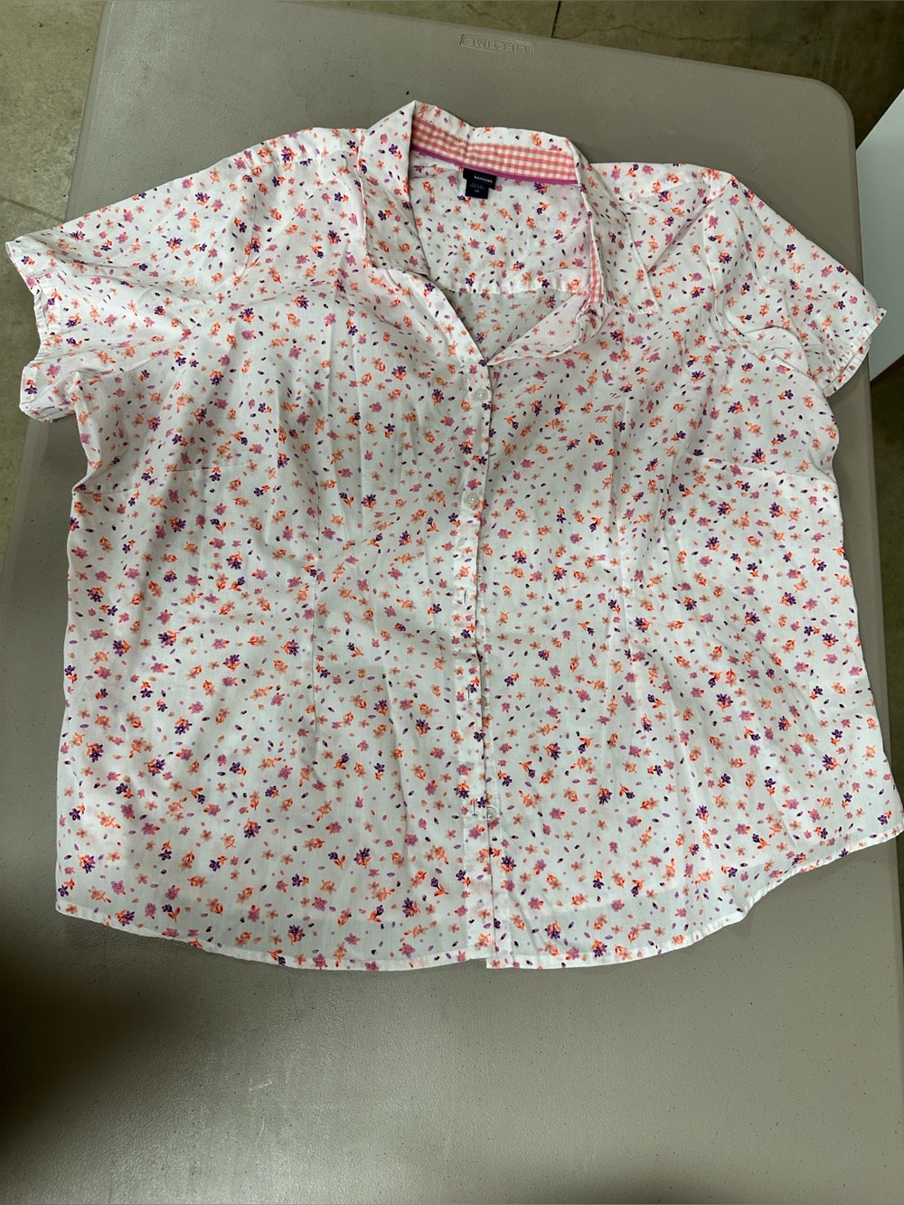 Basic Edition Button Down Blouse Size 3X
